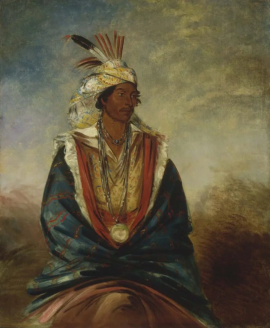 Tel-maz-há-za, wojownik wyróżniający się - George Catlin