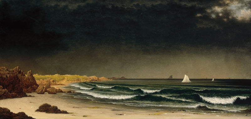 Nadciągająca burza: plaża w pobliżu Newport - Martin Johnson Heade