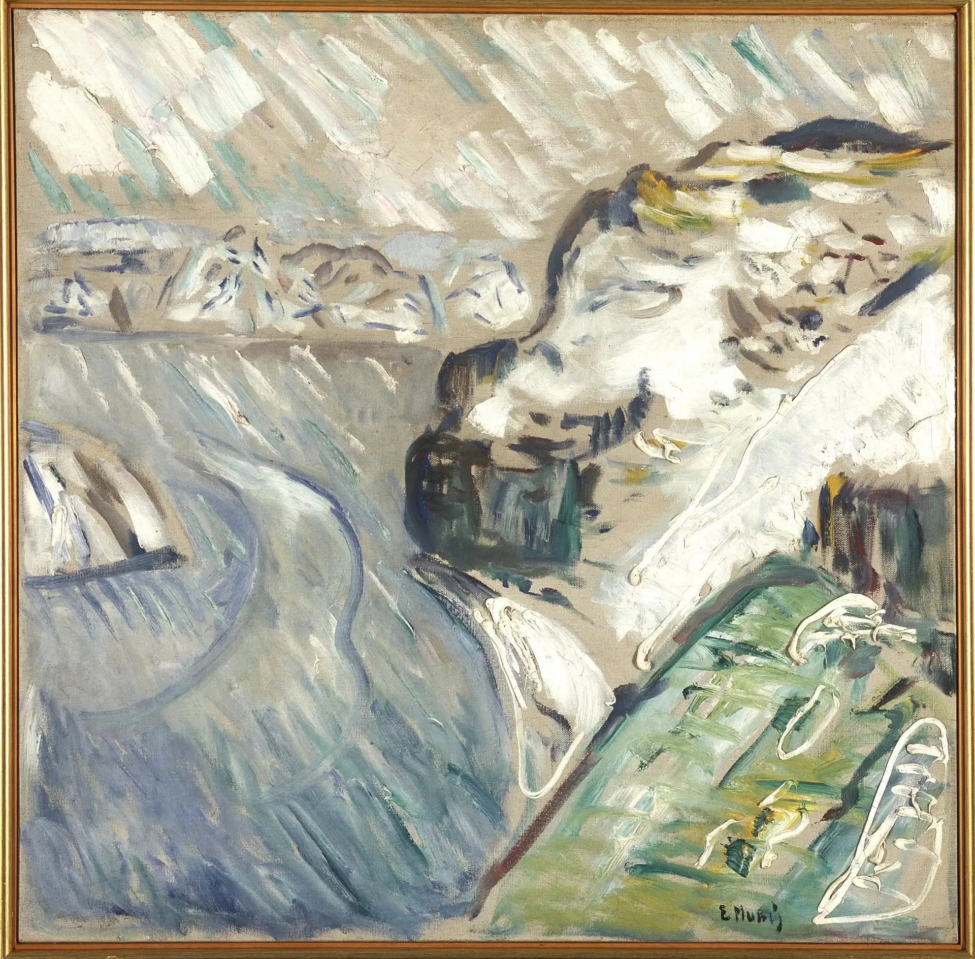 Tempête de neige sur la mer - Edvard Munch image 1 reproduction de peinture à l’huile