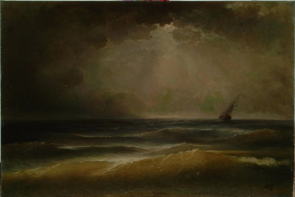 Tempête - Ivan Aïvazovski image 1 copie peinte à la main à l’huile