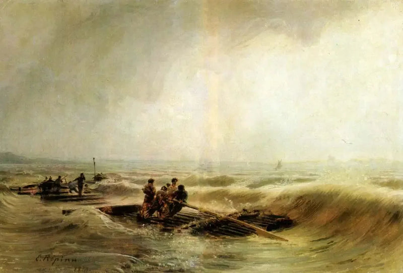 Burza nad Wołgą - Ilya Repin