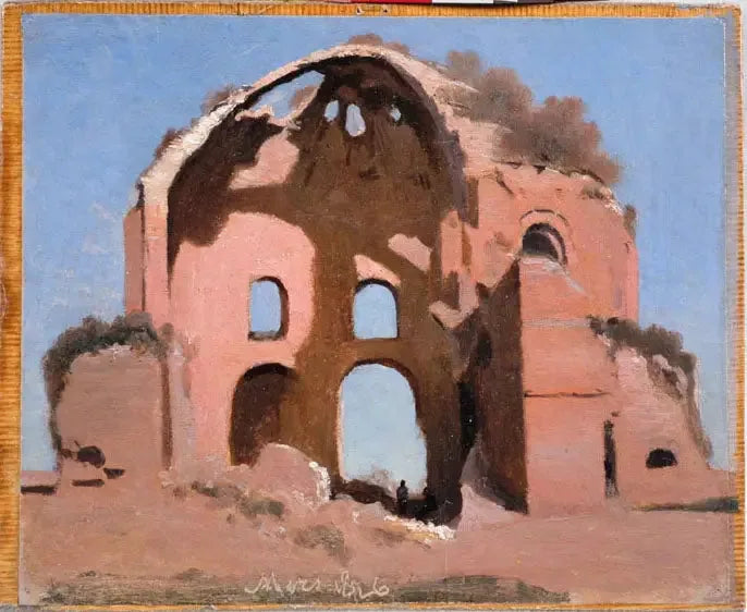 Świątynia Minerve Medyczna w pobliżu Rzymu - Jean-Baptiste Camille Corot