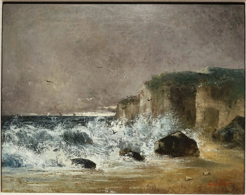 Burzowa pogoda w Étretat - Gustave Courbet