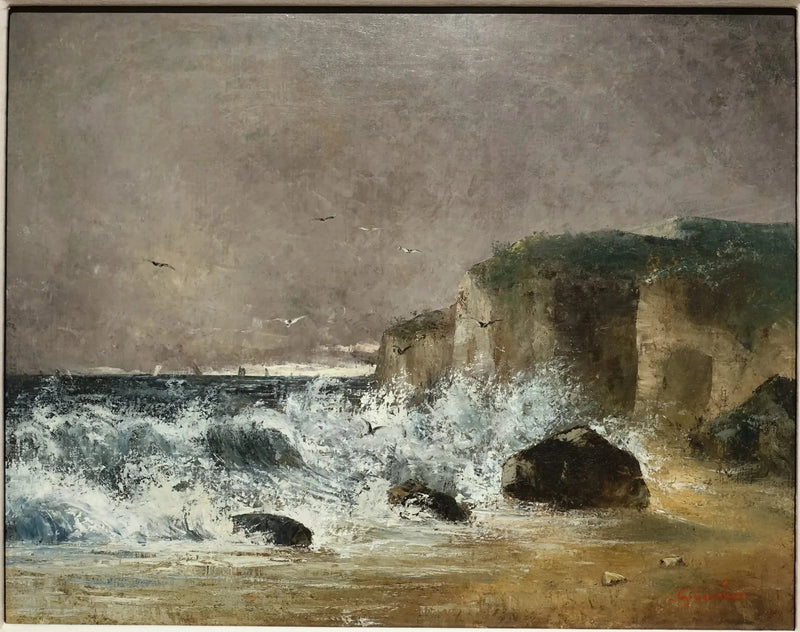 Burzowa pogoda w Étretat - Gustave Courbet