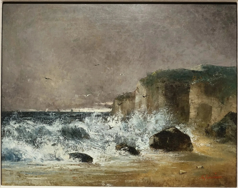 Burzowa pogoda w Étretat - Gustave Courbet