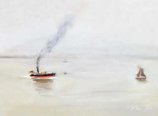 Temps pluvieux sur l'Elbe, 1902 - Max Liebermann - Reproductions de tableaux et peintures haut de gamme