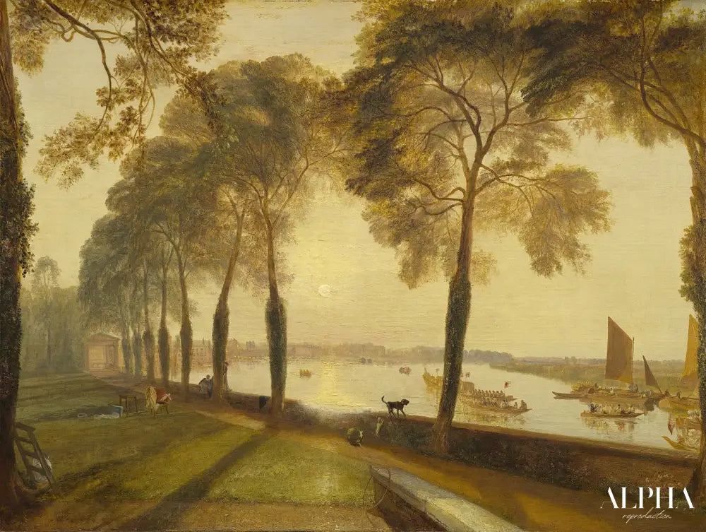 Terrasse Mortlake - William Turner - Reproductions de tableaux et peintures haut de gamme