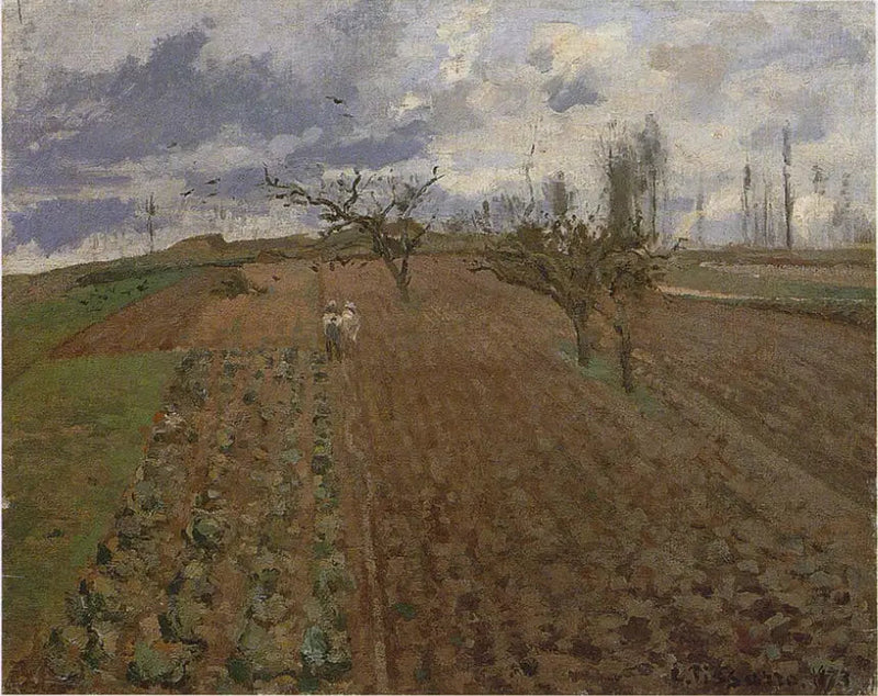Pracujące ziemie w pobliżu Osny - Camille Pissarro