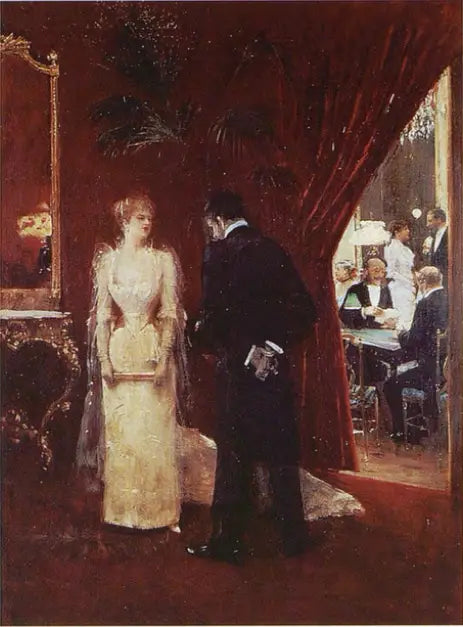 Tête-à-tête podczas przyjęcia - Jean Béraud