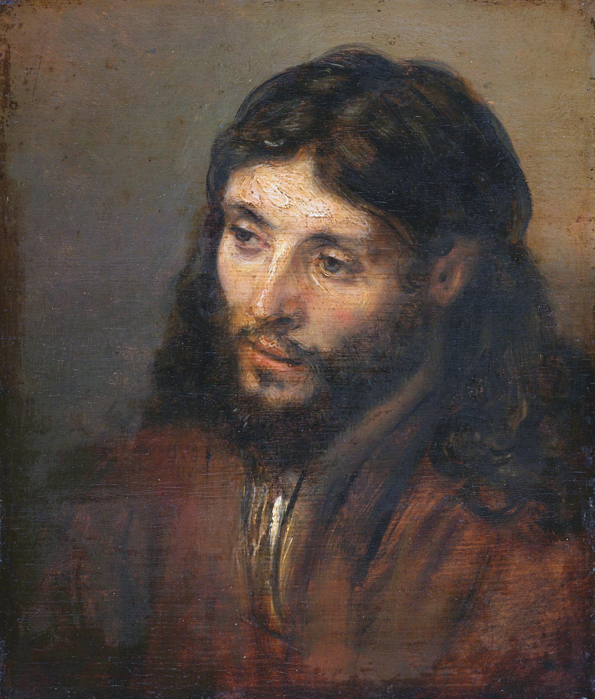 Tête du Christ — Rembrandt, vers 1648, Gemäldegalerie de Berlin