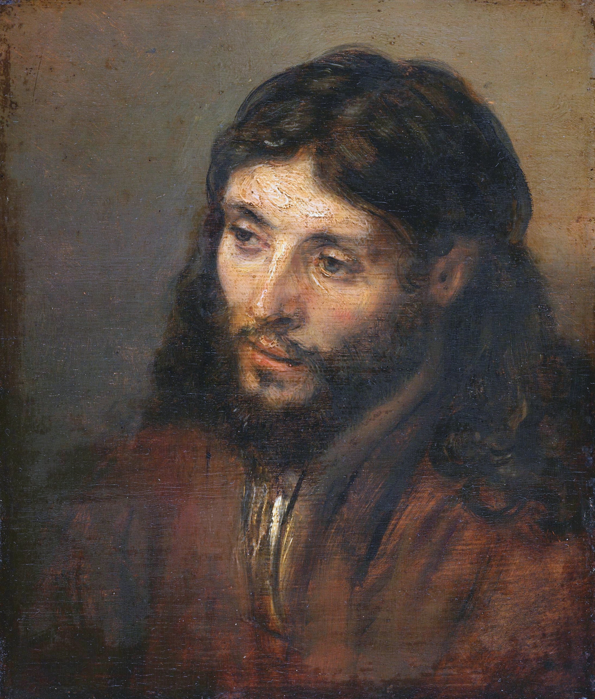 Tête du Christ — Rembrandt, vers 1648, Gemäldegalerie de Berlin