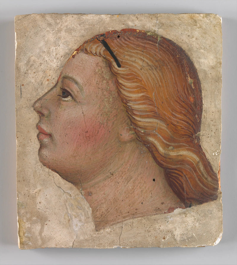 Głowa anioła w profilu lewym - Taddeo di Bartolo