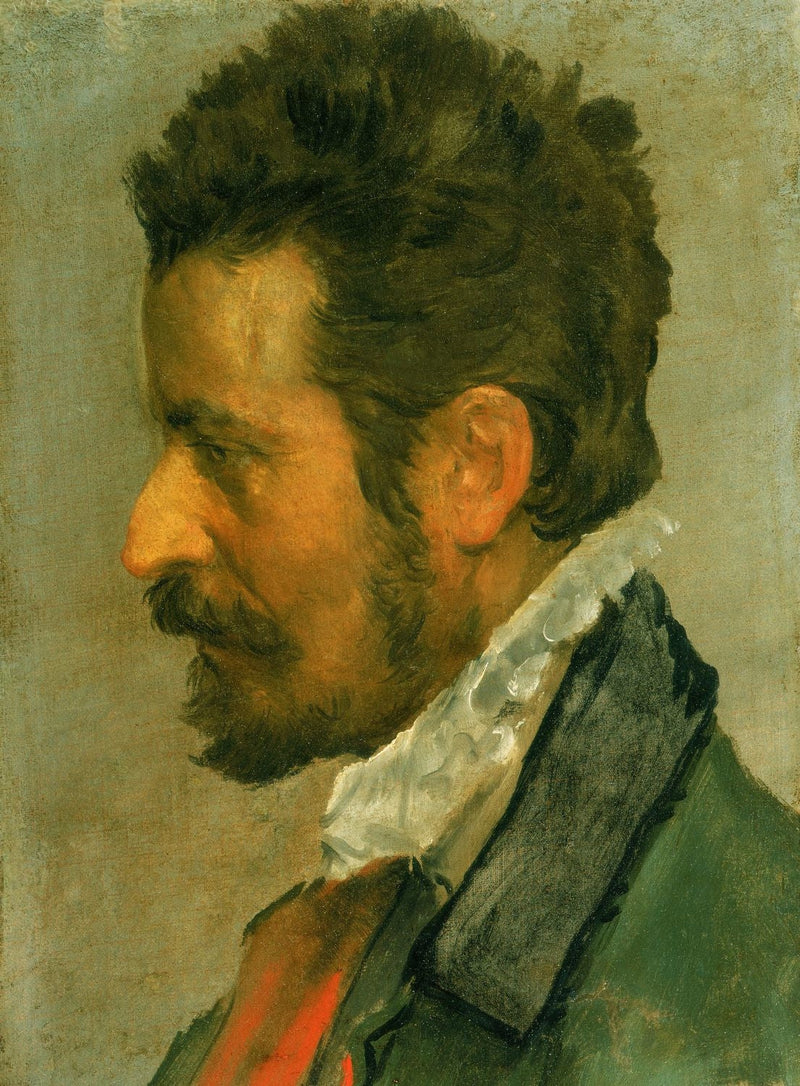 Głowa mężczyzny w profilu - Annibale Carracci