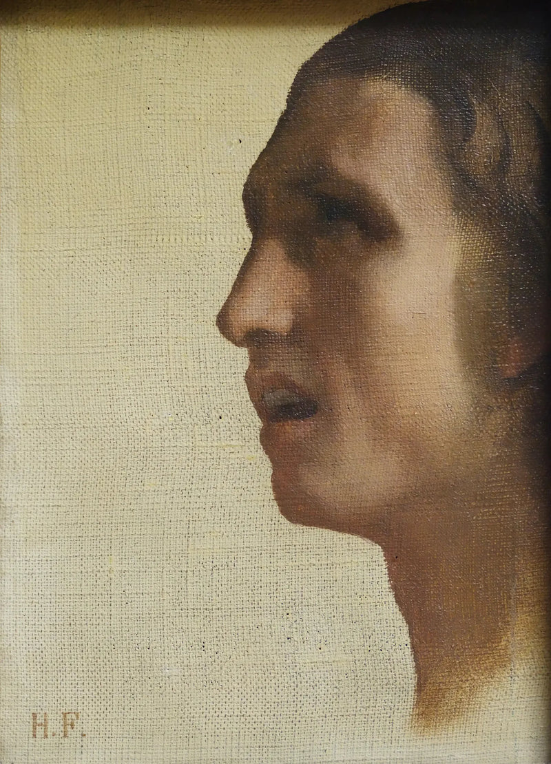 Głowa mężczyzny w profilu - Hippolyte Flandrin