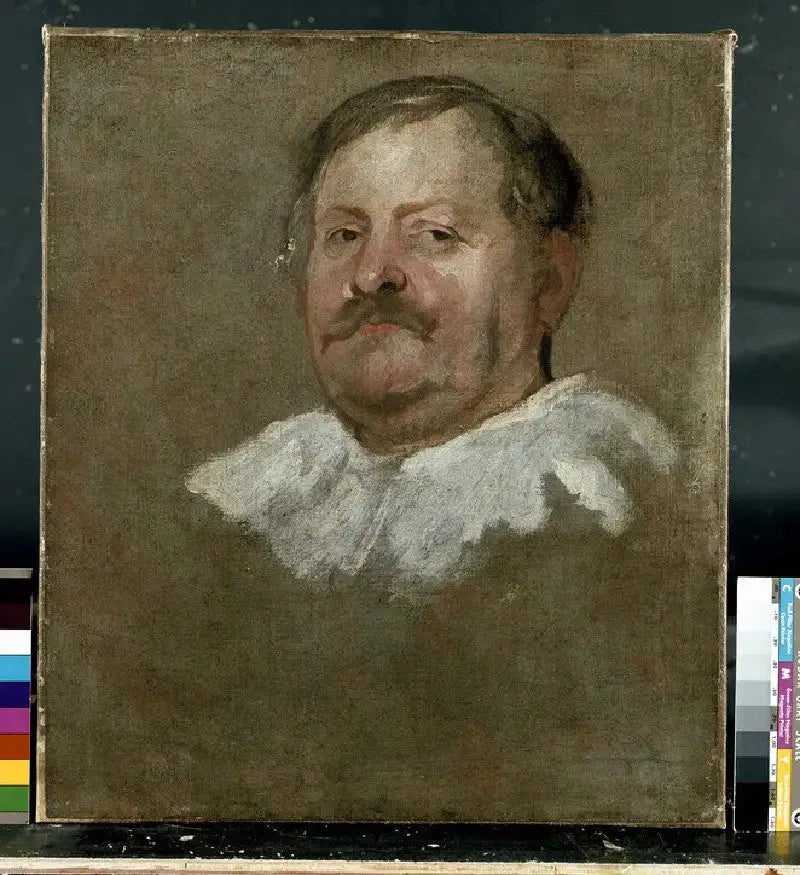 Głowa mężczyzny z opadającym frezem - Antoine van Dyck