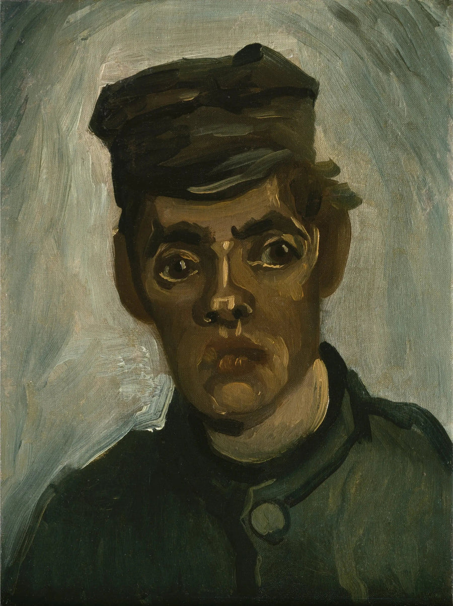 Głowa młodego chłopa z czapką - Vincent van Gogh