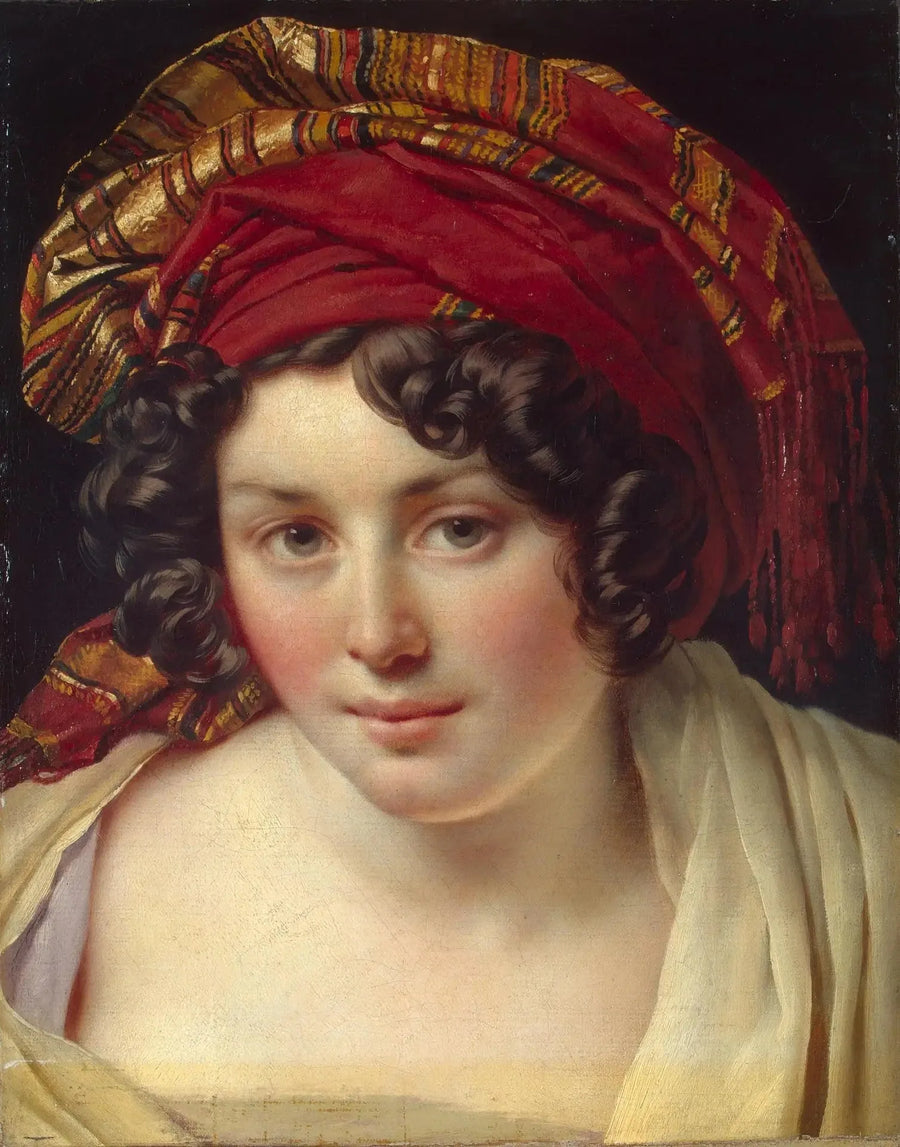 Głowa kobiety w turbanie - Anne-Louis Girodet
