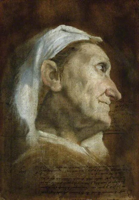 Głowa starszej kobiety - Annibale Carracci
