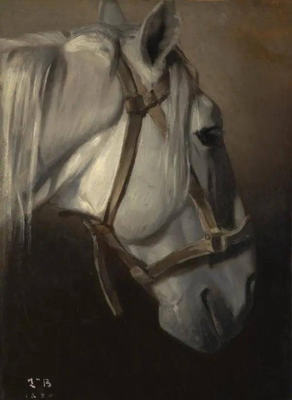 Biała głowa konia - Léon Bonnat