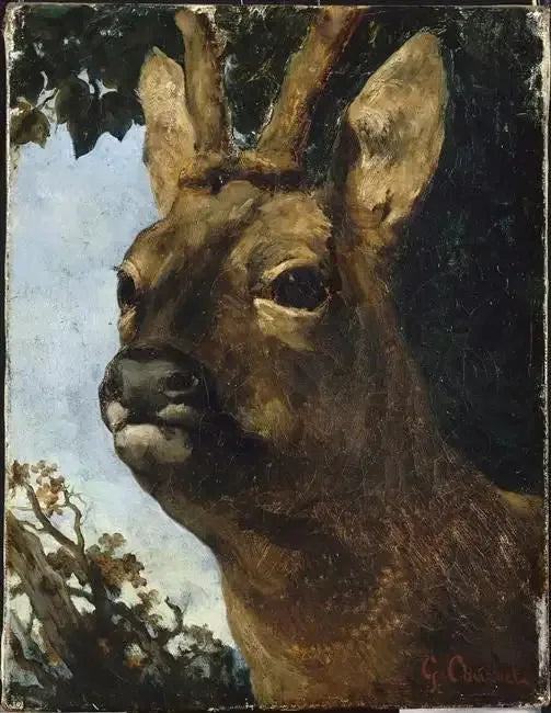 Głowa jelenia - Gustave Courbet