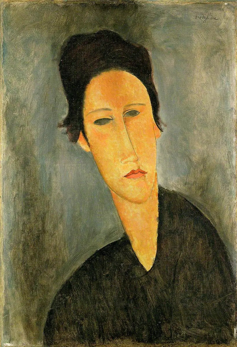 Tête de femme (Anna Zborowska) - Amedeo Modigliani image 1 copie peinte à la main à l’huile