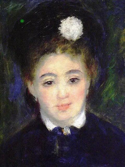 Głowa kobiety w czerni - Pierre-Auguste Renoir