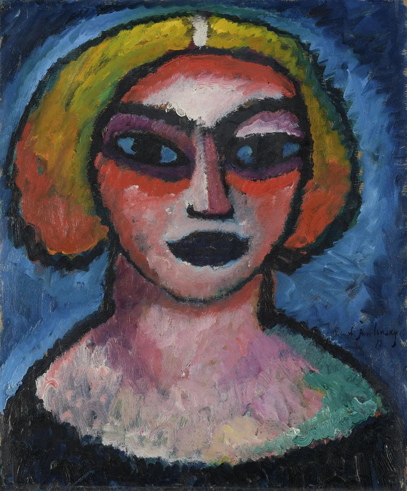 Głowa kobiety Verso: Popiersie mężczyzny (ok. 1910-1912) - Alexej von Jawlensky
