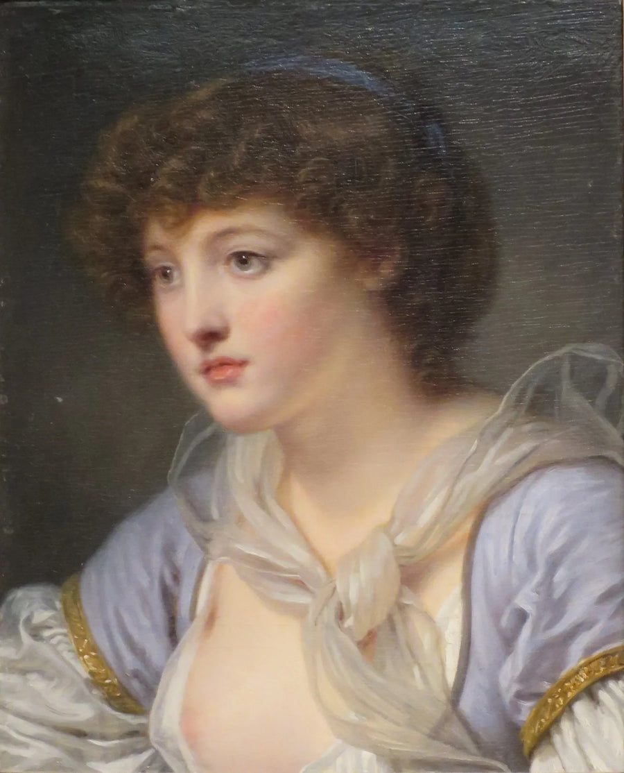 Głowa dziewczynki - Jean-Baptiste Greuze