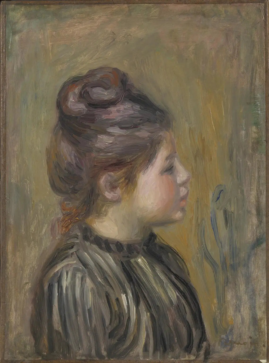 Tête de fille - Pierre-Auguste Renoir image 1 reproduction d’œuvre d’art à l’huile