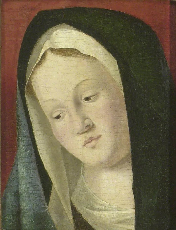 Głowa Matki Boskiej (fragment) - Marco Basaiti