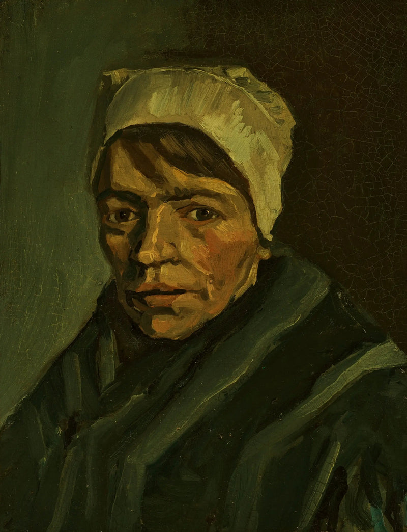 Głowa chłopki w białym czepku - Vincent van Gogh