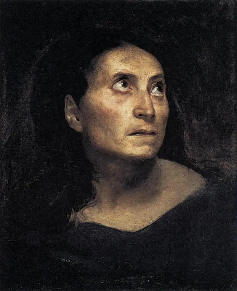 Głowa starej kobiety - Eugène Delacroix