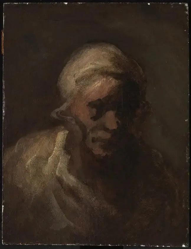 Głowa starej kobiety - Honoré Daumier
