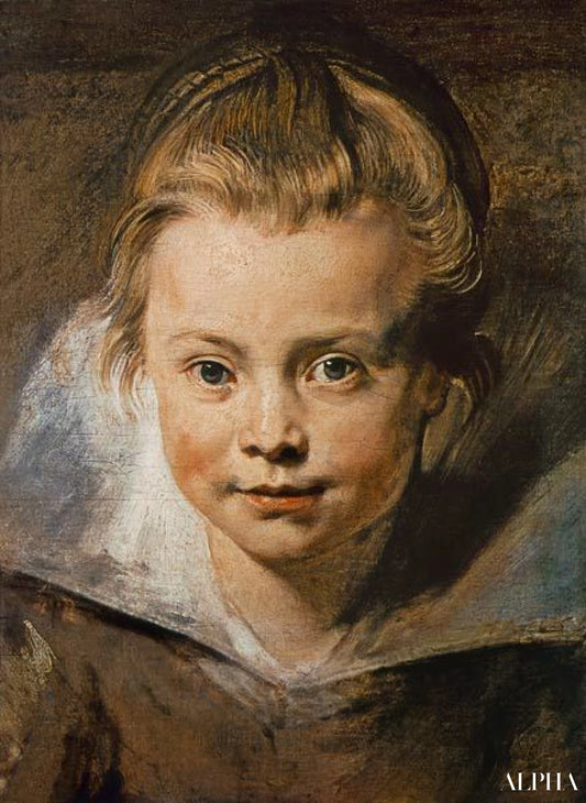 Tête d'un enfant (Clara-Serena Rubens) autour de 1616 - Peter Paul Rubens - Reproductions de tableaux et peintures haut de gamme