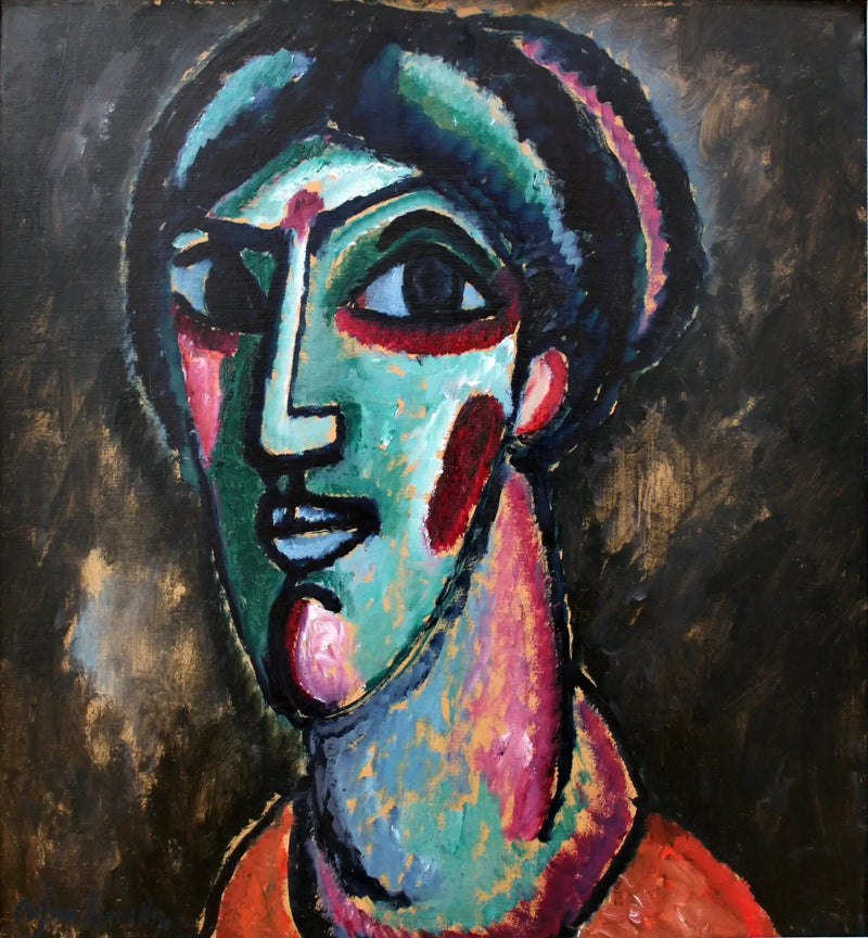 Głowa w czerni i zieleni - Aleksiej von Jawlensky