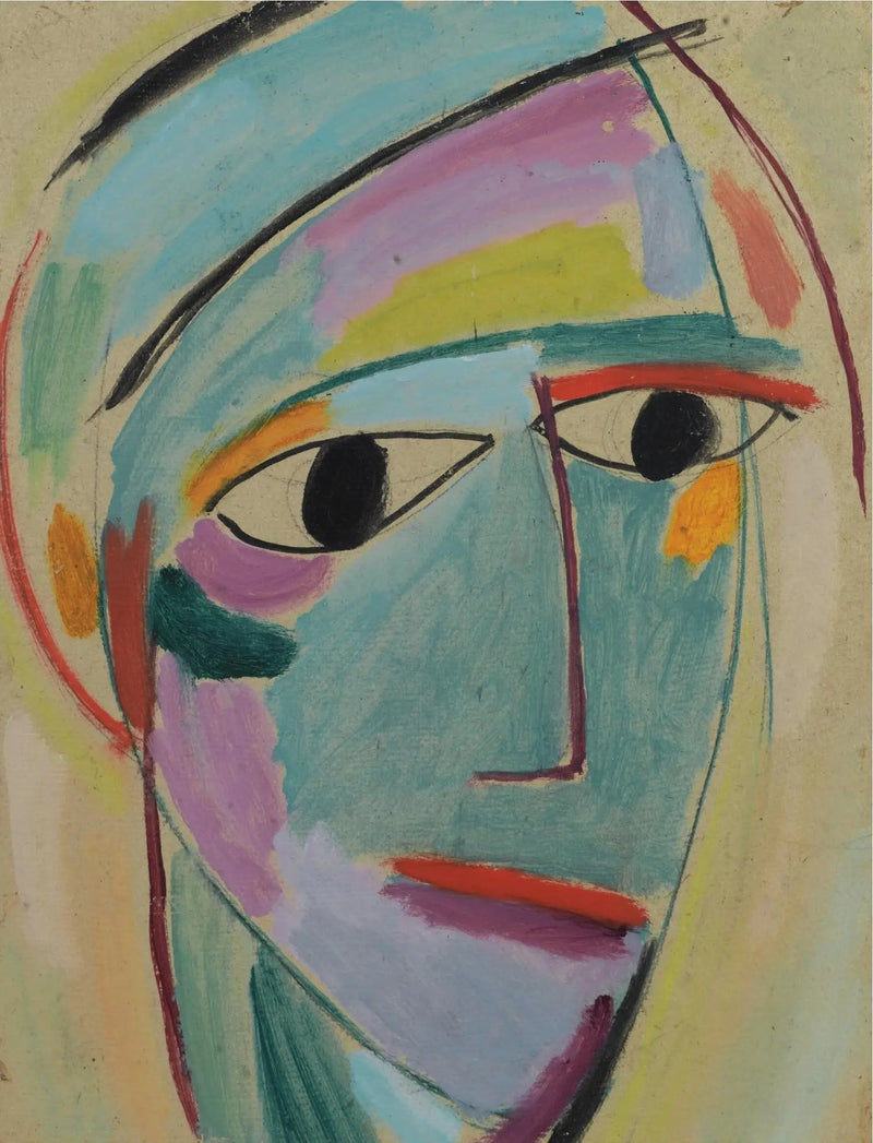 Mistyczna głowa: profil trzy czwarte - Aleksiej von Jawlensky