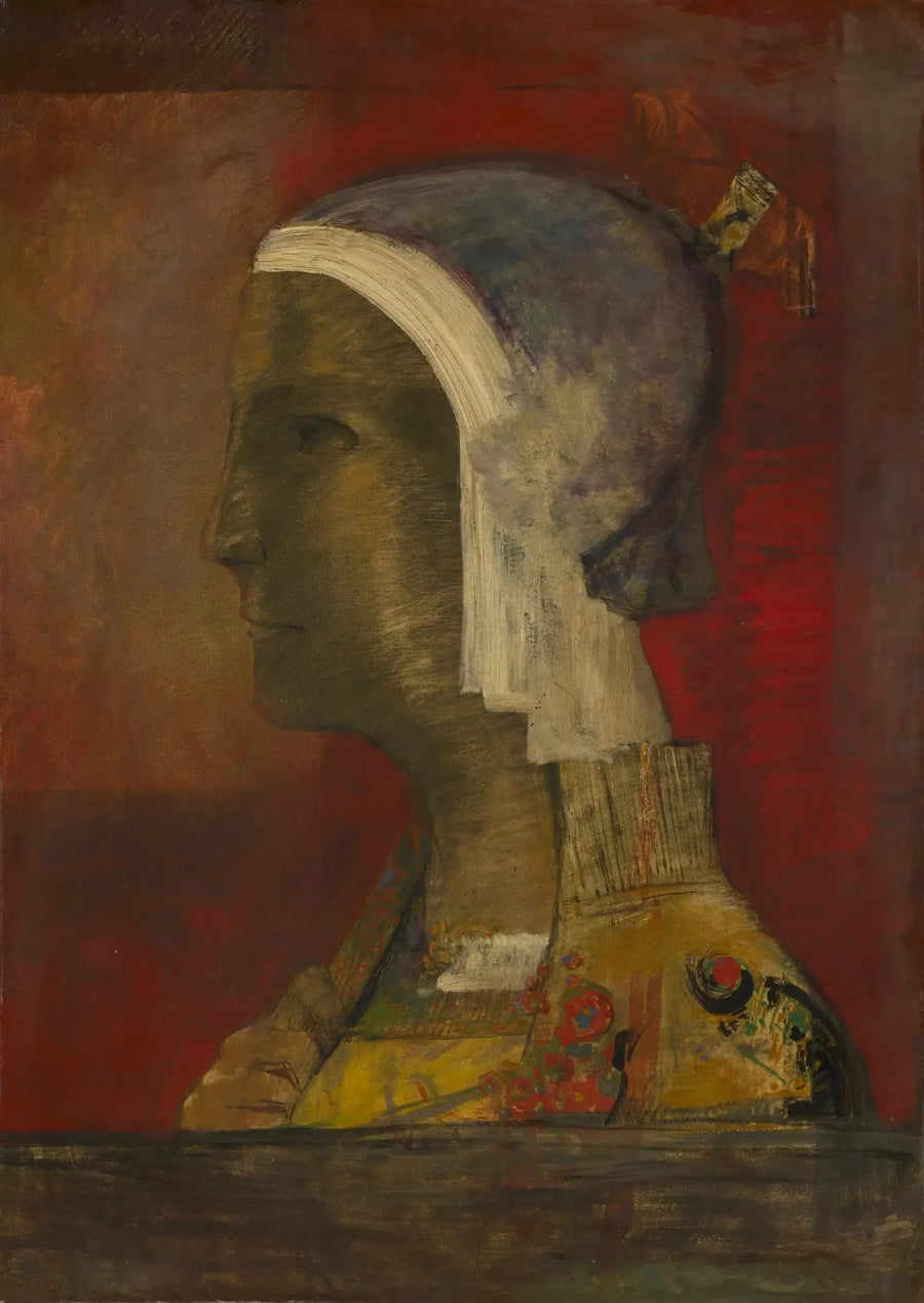 Symboliczna głowa - Odilon Redon