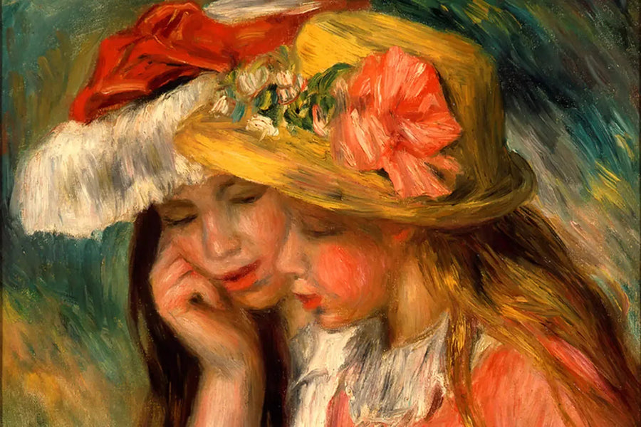 Głowy dwóch młodych dziewcząt - Pierre-Auguste Renoir