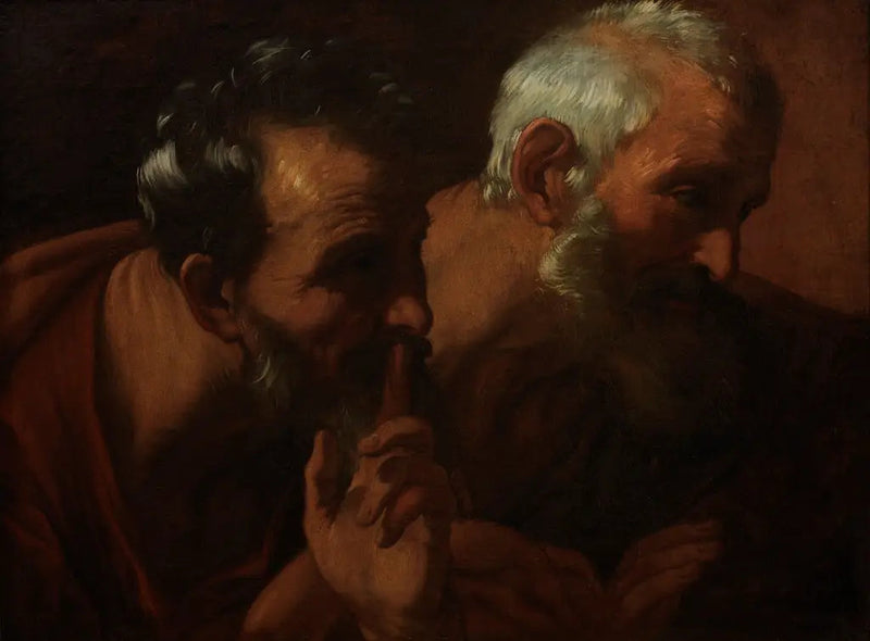 Głowy dwóch starców (fragment z Suzanne i starcy) - Guido Reni
