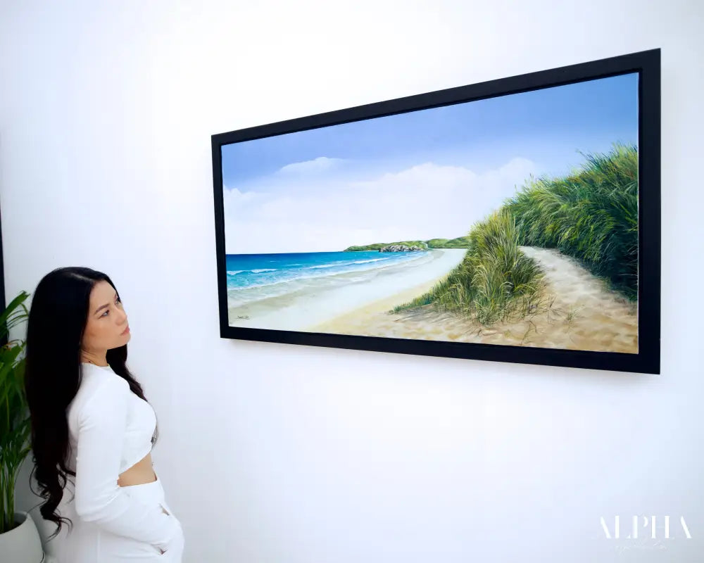 The Calm at the Beach - Varisara | 120 x 60 cm Reproductions de tableaux à la peinture à l’huile