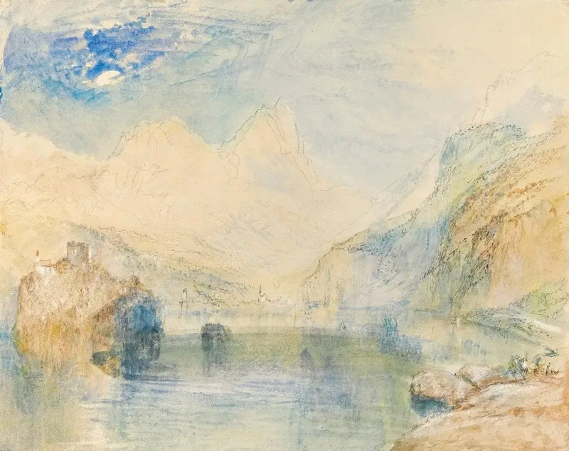 Jezioro Lauerzer z Schwyz i Mythen, Szwajcaria - J. M. W. Turner