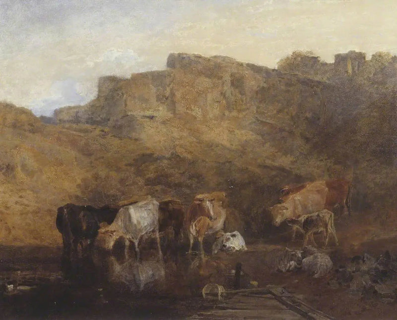 Cicha Ruina, Byki w Wodzie; Szkic, Wieczór - J. M. W. Turner