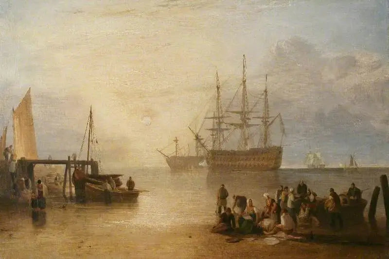 Słońce zachodzące przez parę - J. M. W. Turner