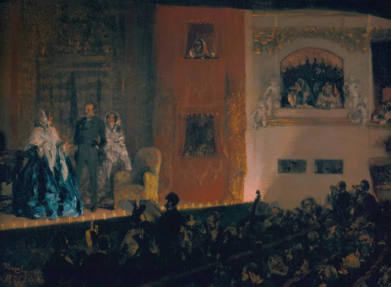 Teatr Gymnase w Paryżu - Adolph von Menzel