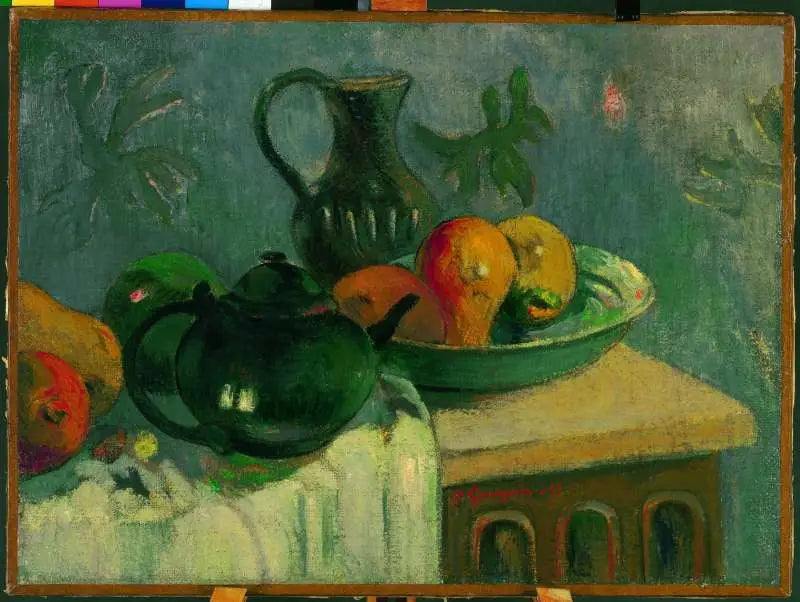 Czajnik, dzbanek i owoce - Paul Gauguin