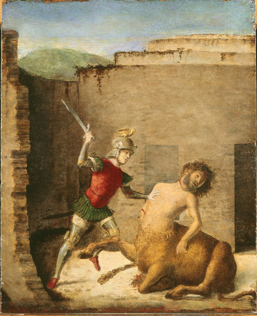 Teseusz zabijający Minotaura - Cima da Conegliano