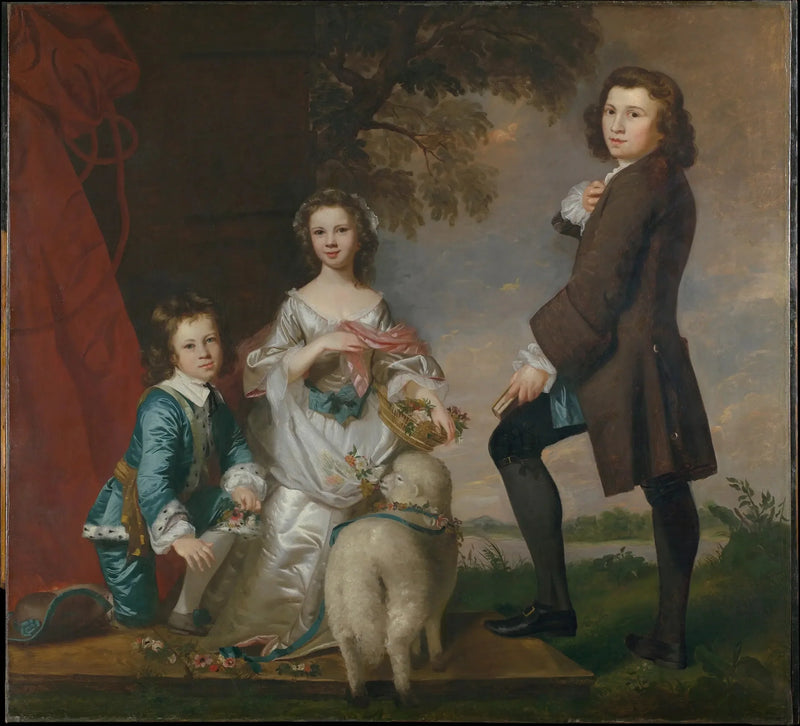 Thomas (1740–1825) i Martha Neate (1741–po 1795) z jej opiekunem, Thomas Needham - Joshua Reynolds