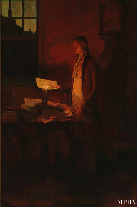 Thomas Jefferson Writing the Declaration of Independence - Howard Pyle - Reproductions de tableaux et peintures haut de gamme