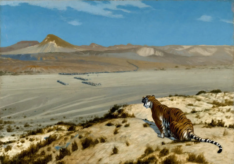Tygrys w czatowni - Jean-Léon Gérôme