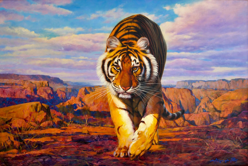 Tygrys na polowaniu | 150x100cm